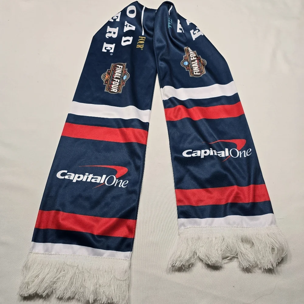 Capital One Final Four Basetball The Road Ends Here Blue and Red Scarf
